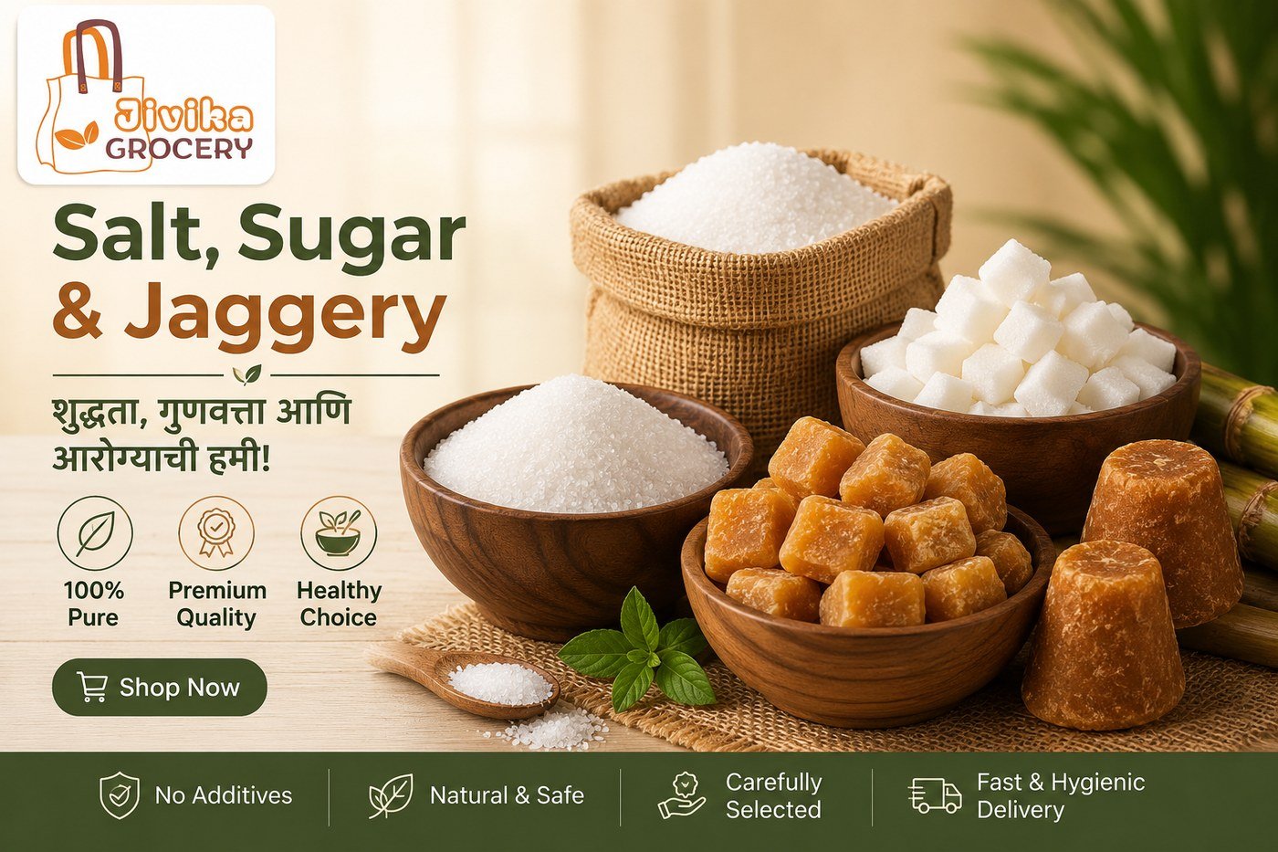 Salt, Sugar & Jaggery